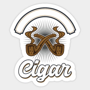 gentleman cigar Sticker